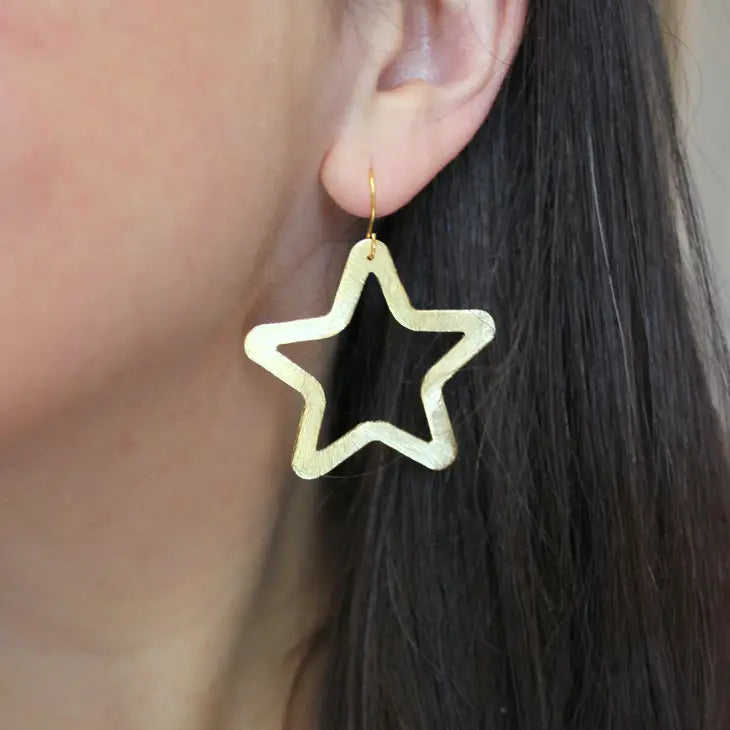 J9 - Gold Star Earrings