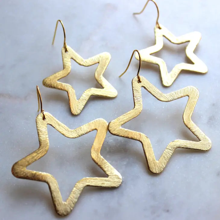 J9 - Gold Star Earrings