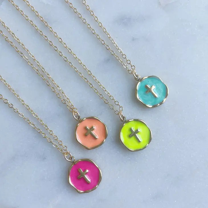 J2 - Colorful Cross Necklace